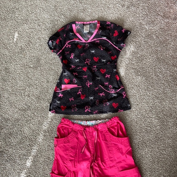 Pink Cargo Scrub Set Bottoms - Picture 7 of 11